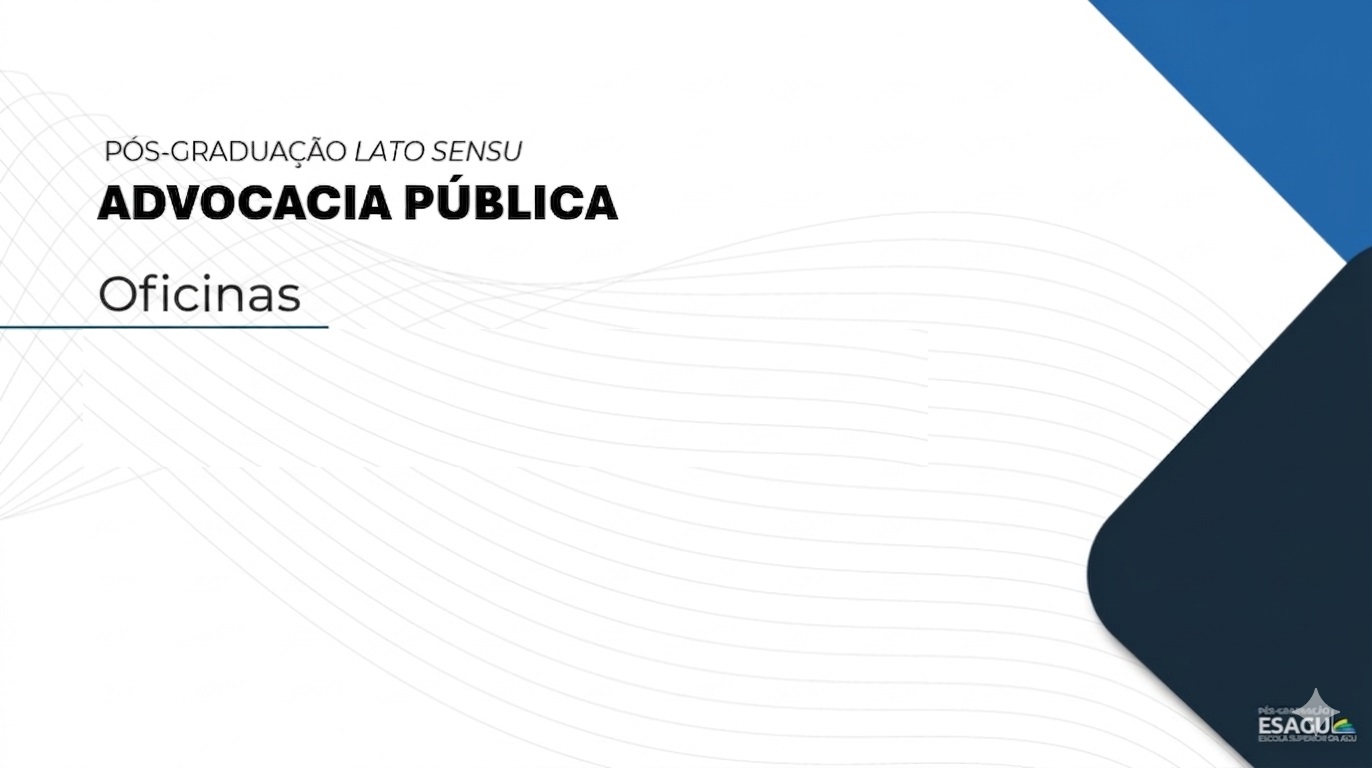 Oficina de Soluções Jurídicas Inovadoras para Políticas Públicas