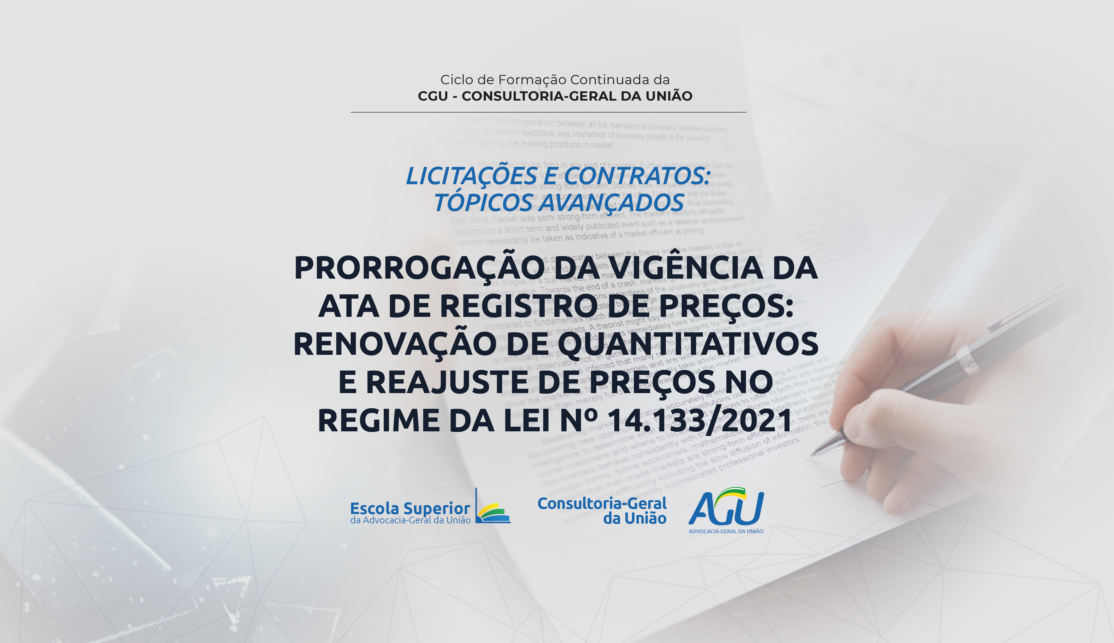 Prorrogação da vigência da ata de registro de preços